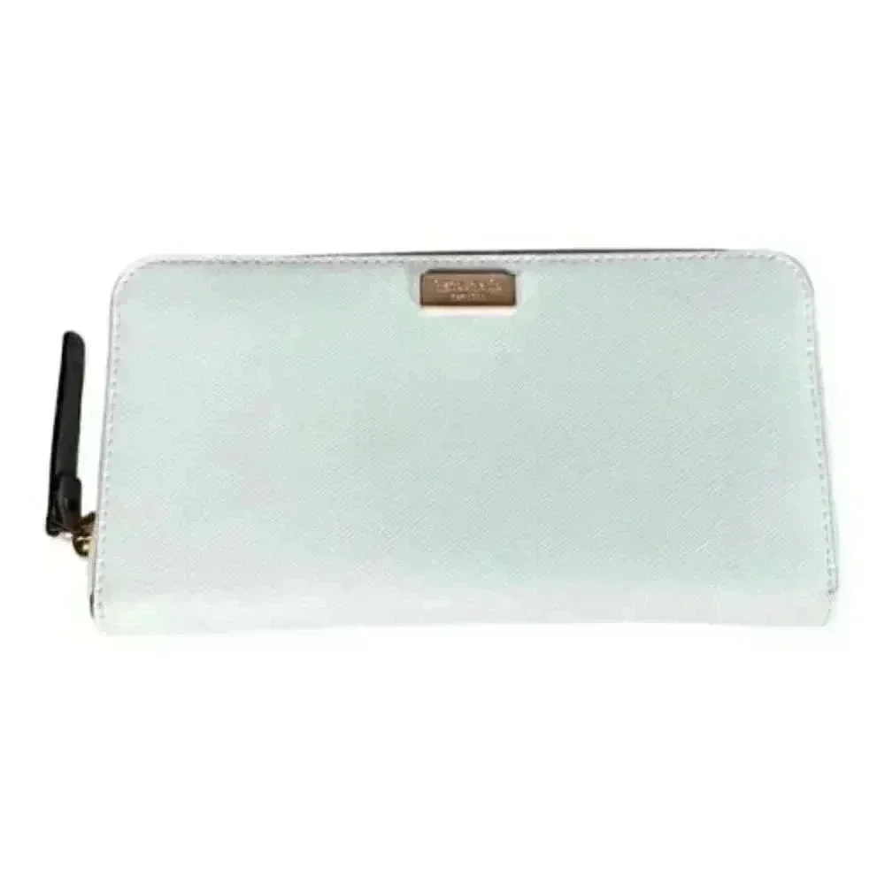 Kate Spade Morgan Saffiano Leather Zip Around Continental Wallet Teal Large